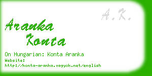 aranka konta business card